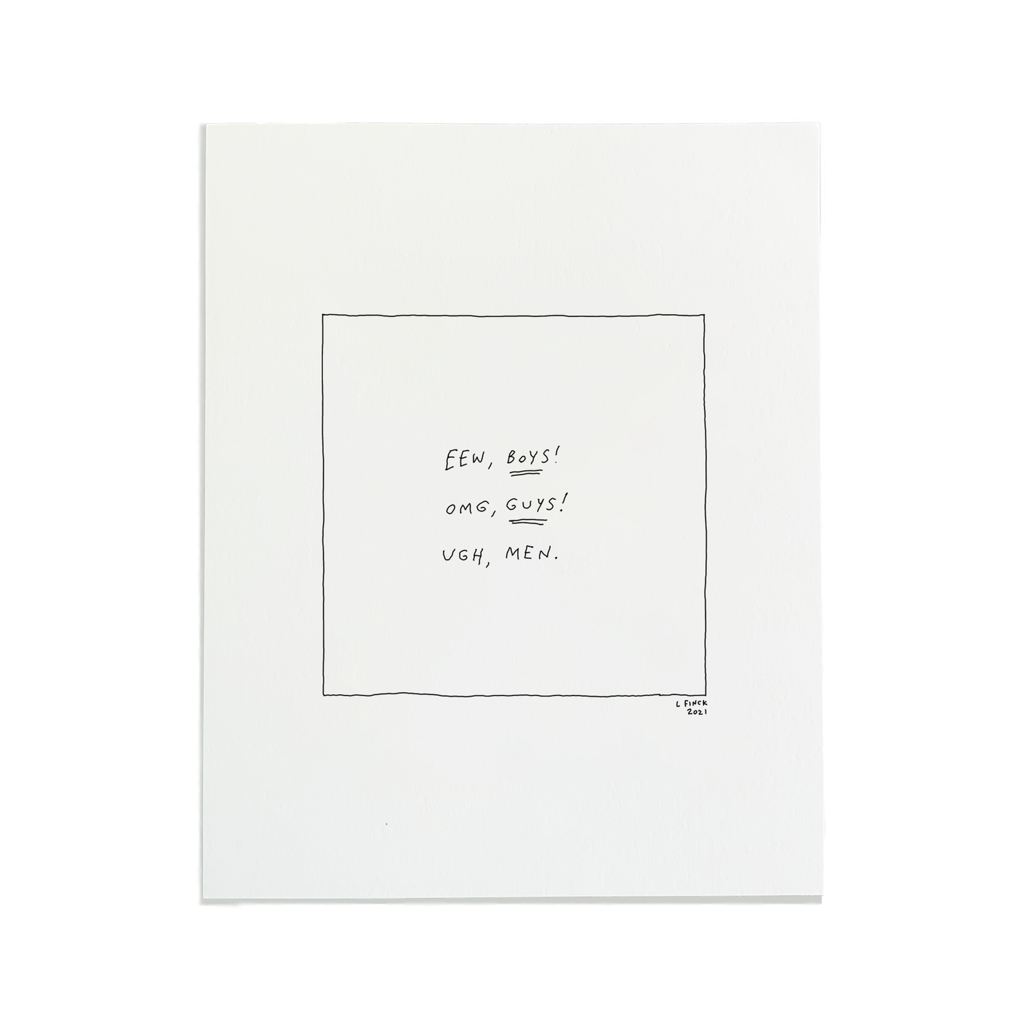 Ewww Boys Letterpress Print