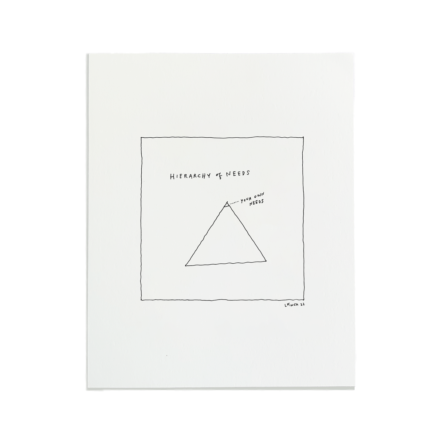 Hierarchy Letterpress Print