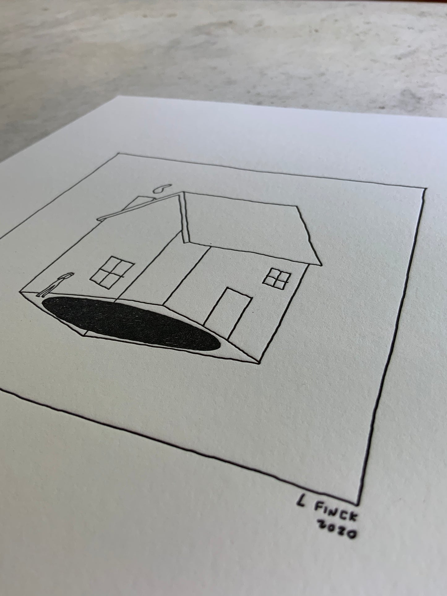 Home Hole Letterpress Print