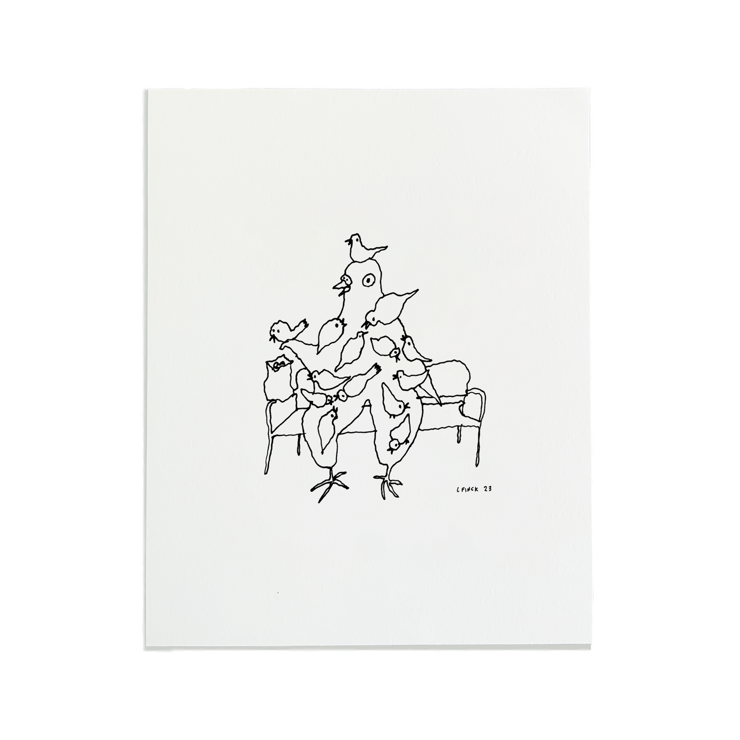 Pigeon Letterpress Print