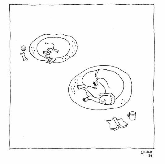 Dog Bed Letterpress Print