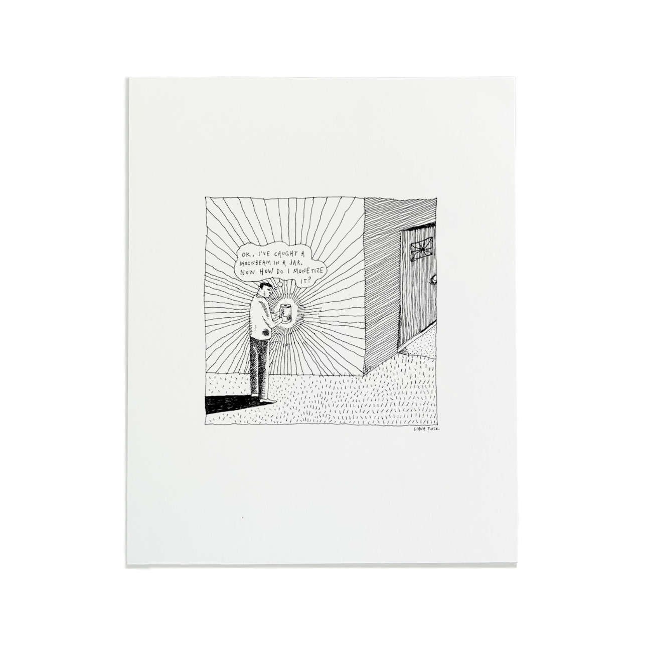 Moonbeam Letterpress Print