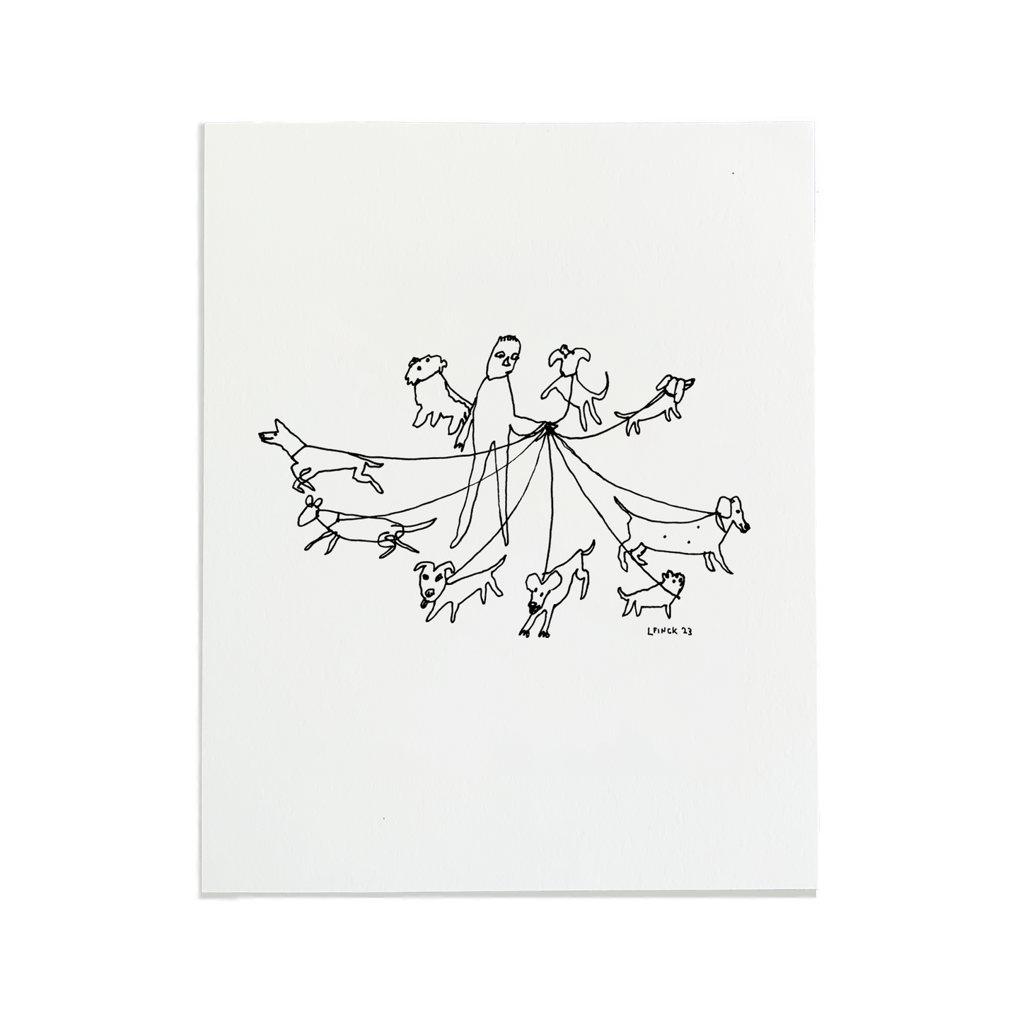 Dogwalker Letterpress Print