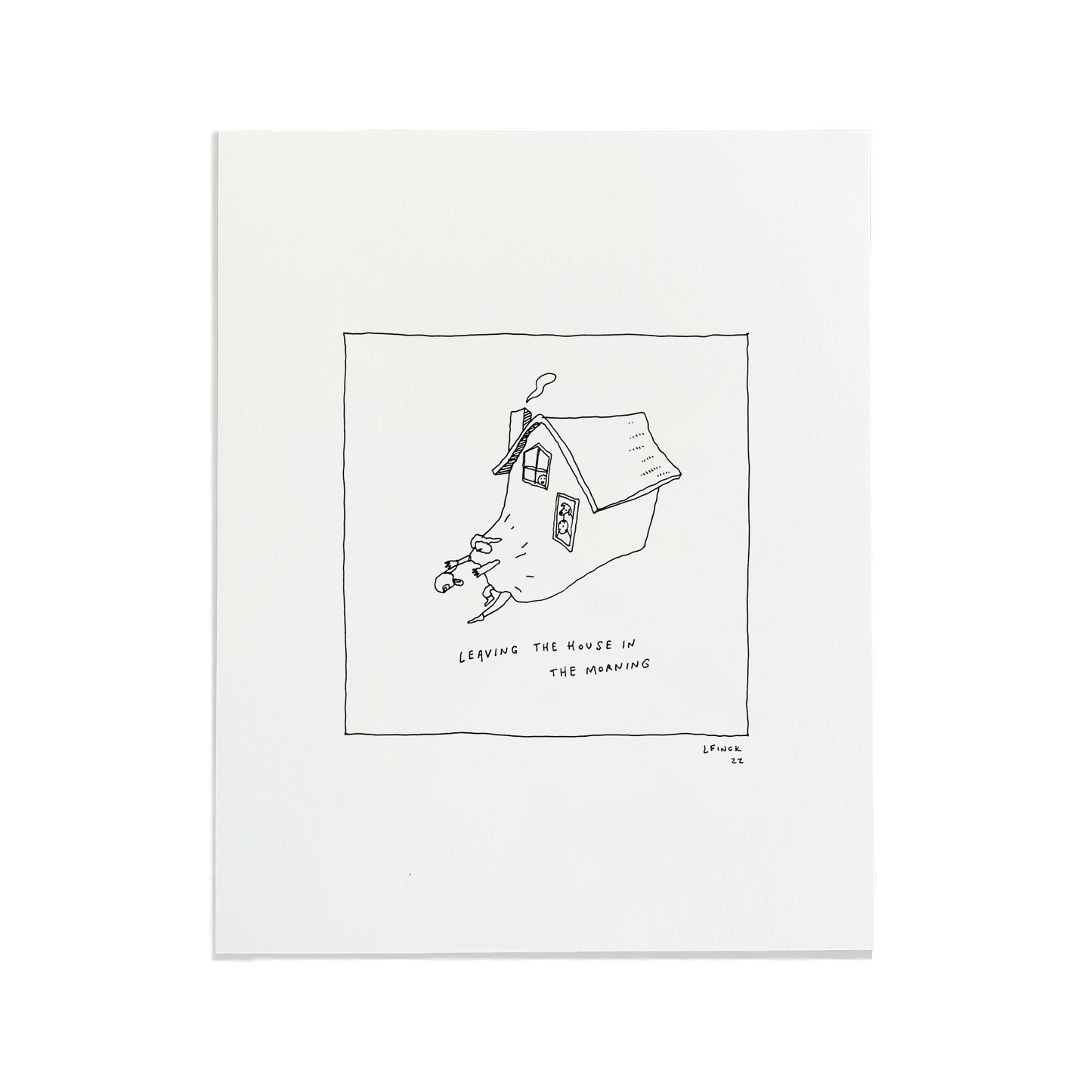 Leaving House Letterpress Print