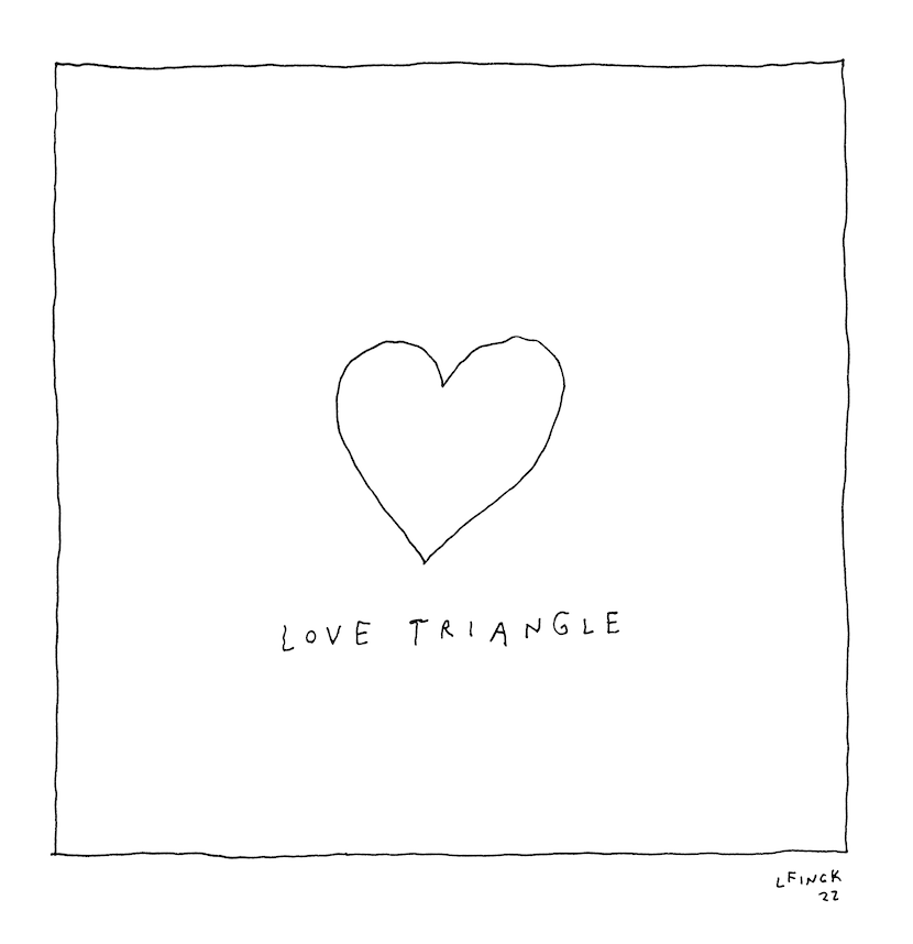 Love Triangle Letterpress Print