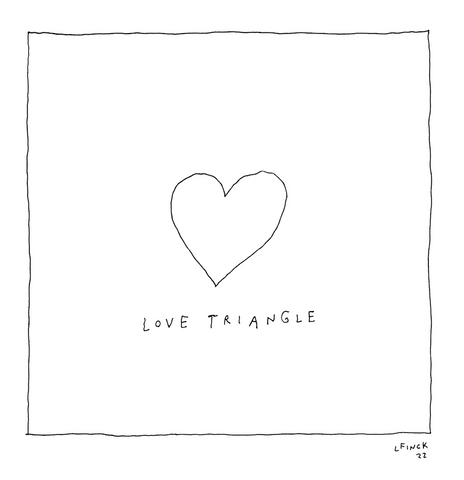Love Triangle Letterpress Print