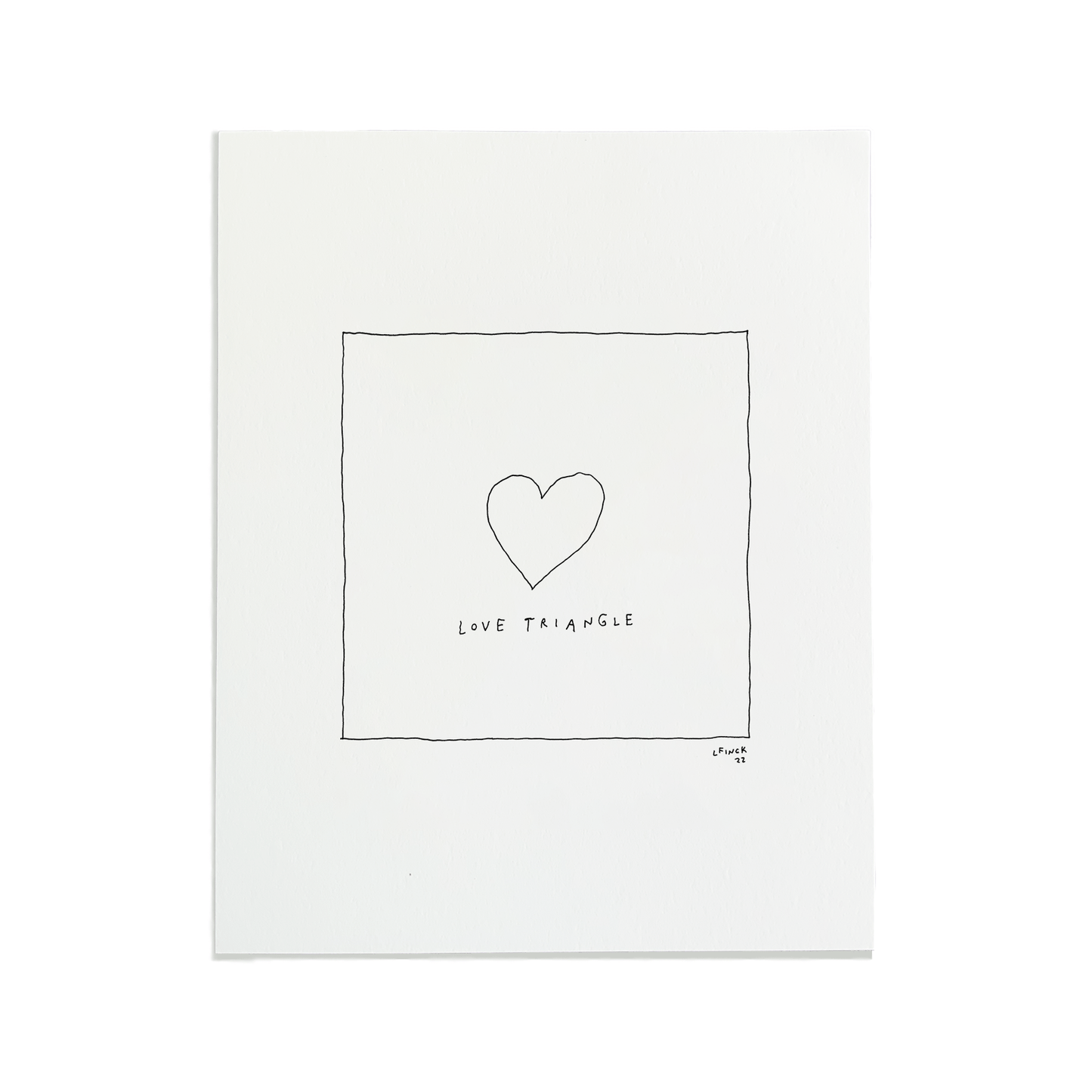 Love Triangle Letterpress Print