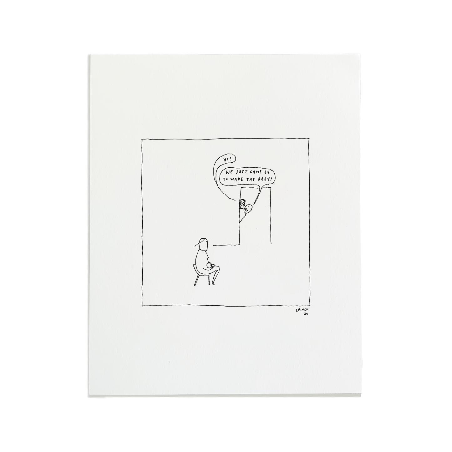 Wake Baby Letterpress Print